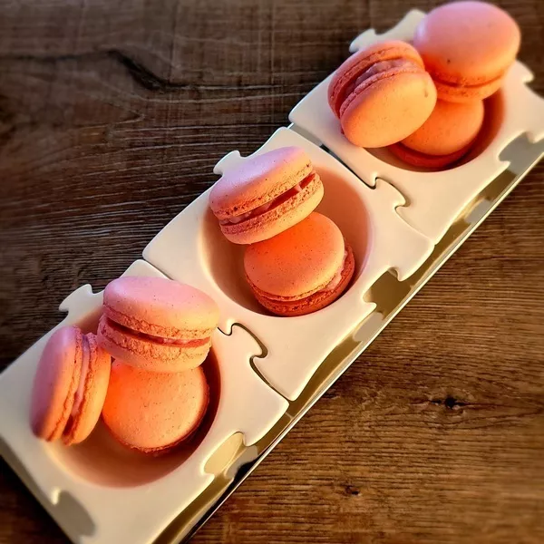 Macarons framboises