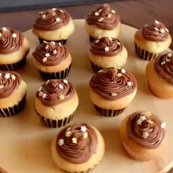 Cupcakes Nutella version Noël 