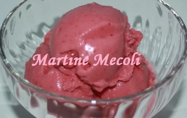 Yaourt glacé aux fraises sans cook'in