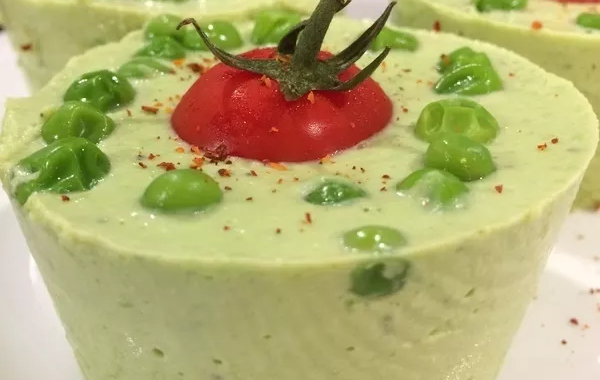 Panna cotta aux petits pois
