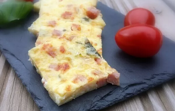 Quiche sans pâte courgette jambon