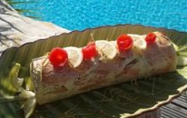Bûche saumon brocolis dans le moule Bûche FX 200