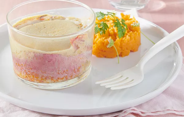Gâteau de rouget vapeur au curry et patates douces