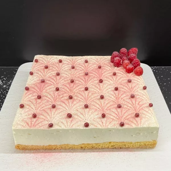 Entremets vanille-rhubarbe 