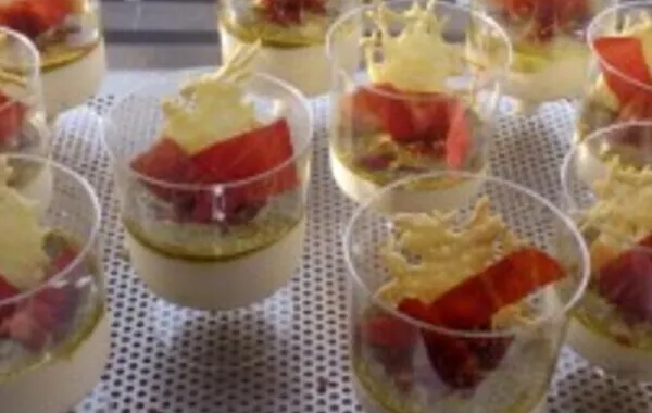 { Panna cotta mozzarella & tomates séchées }