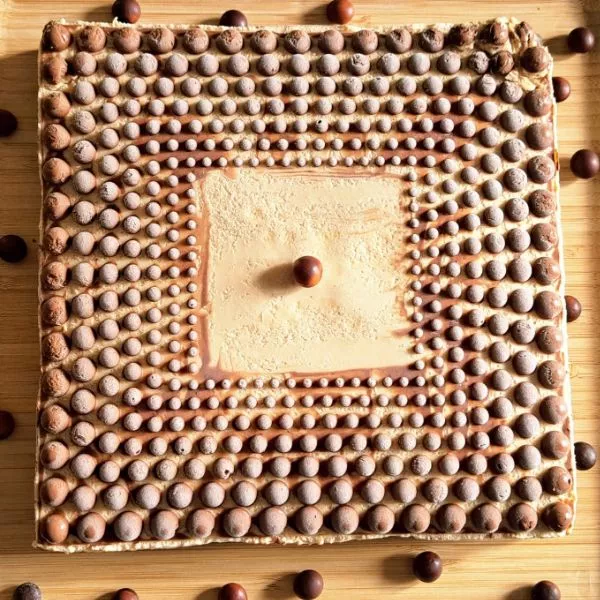 Mousse crème de rhum sur son fondant chocolat