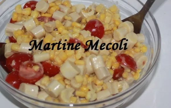 Salade de maïs et coeurs de palmiers pour grande tablée