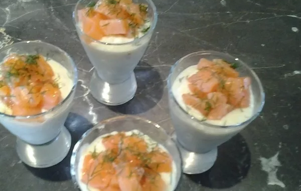 Crème de chou fleur au saumon fumé