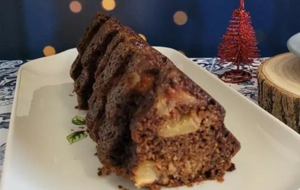 Bûche pain d'épices aux pommes