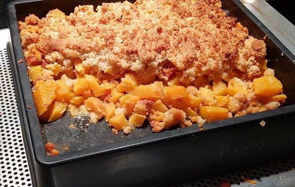 Crumble au Cantal butternut et chorizo