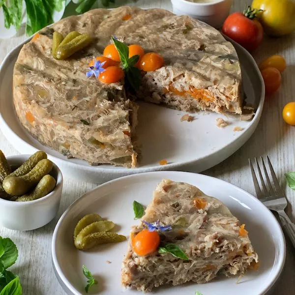 🐰 Terrine de lapin en gelée aux petits légumes 
