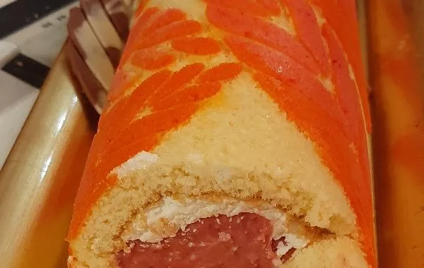 Bûche coco framboises