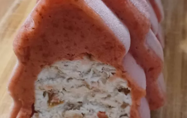 Bûche glacée fraise nougat
