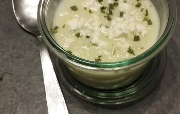 Gaspacho concombre menthe Feta