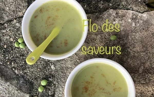 Velouté de cosses de petits pois menthe