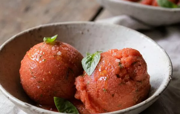 Sorbet tomate basilic