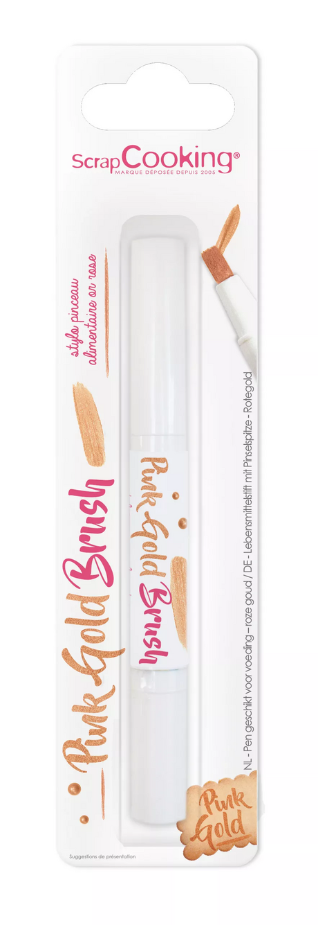 Pinceau alimentaire Or rose 2ml