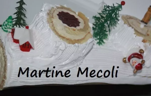 Bûche roulée à la vanille et à la framboise