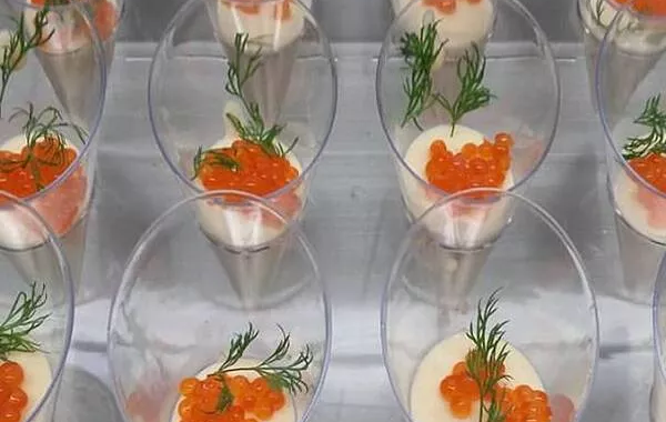 Verrines de Panna Cotta de Saumon