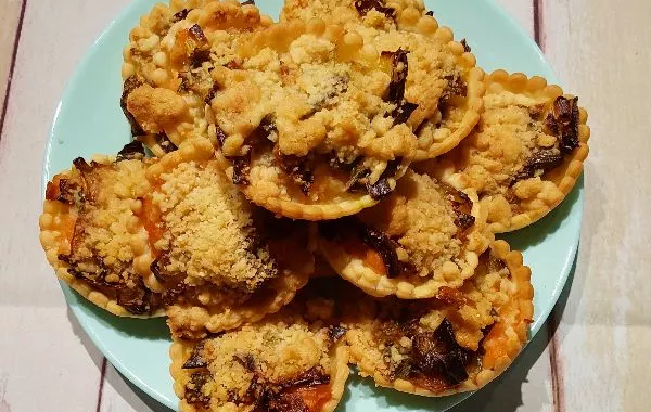 Crumbles aux Poireaux et Saumon