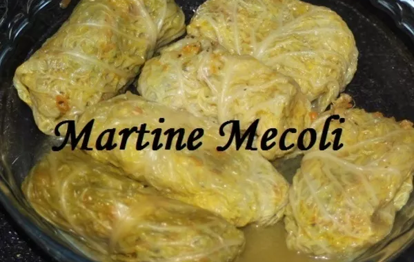 Paupiettes de chou vert aux petits légumes pour grande tablée