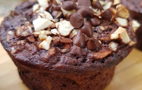 MUFFINS HEALTHY CHOCOLAT BANANES