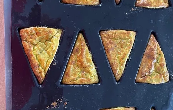 FLAN COURGETTES MOUTARDE TRIANGLES by Sofy