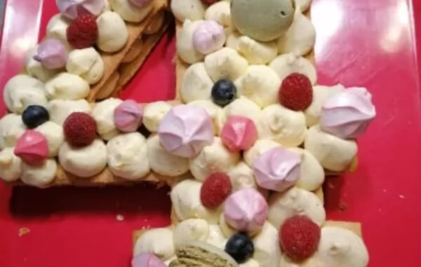 Number cake base pâte sucrée noisette