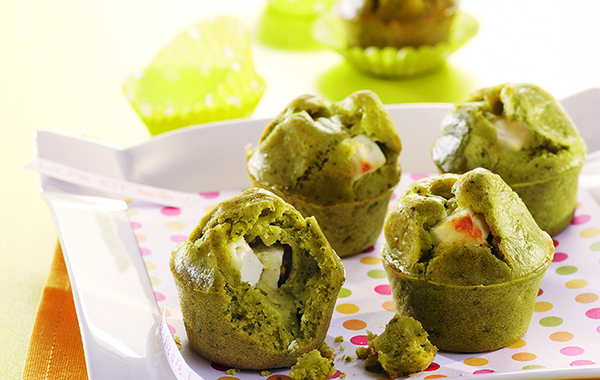 Muffins feta basilic