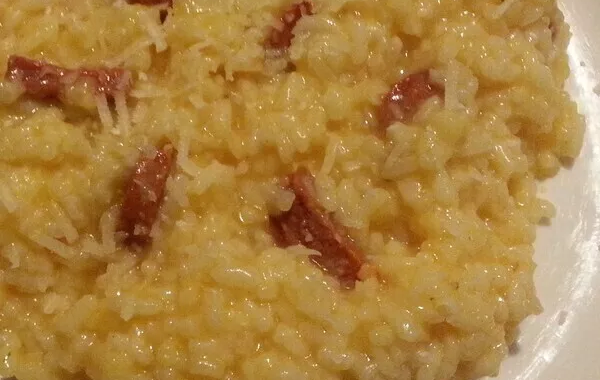Risotto au chorizo (pour bons mangeurs)