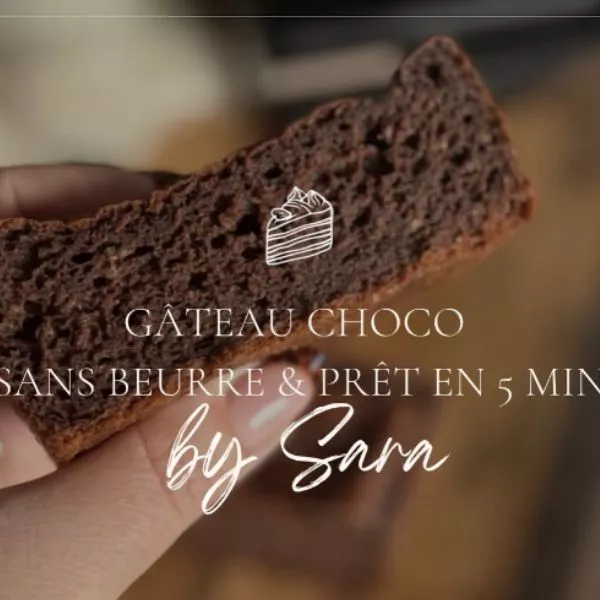Gâteau choco sans beurre & prêt en 5 minutes
