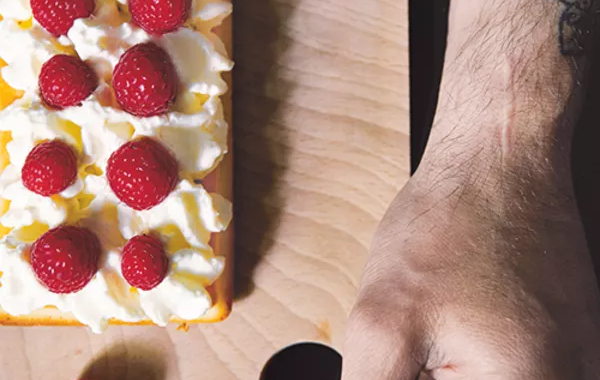 Gaufres chantilly framboise
