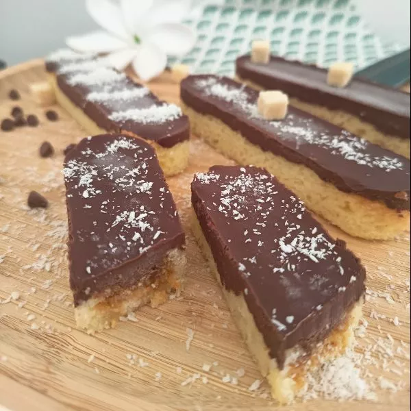Stick coco et ganache chocolat caramel