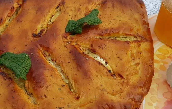 Fougasse du Poitou au chèvre et miel
