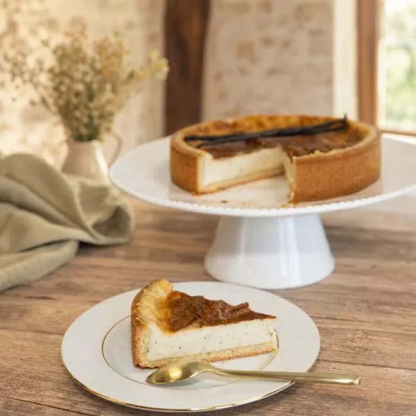 Tarte au chocolat blanc et vanille