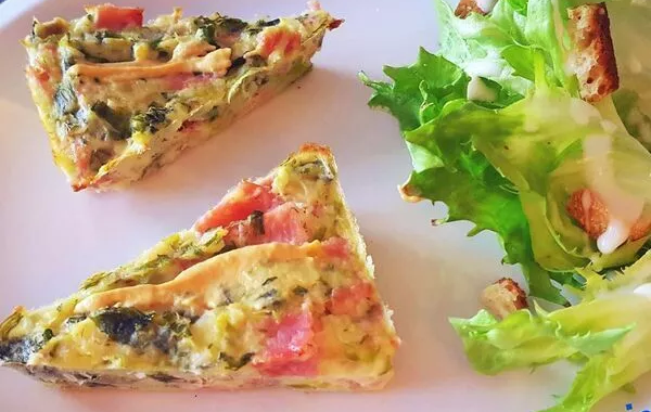 Triangles jambon, poireaux et PDT