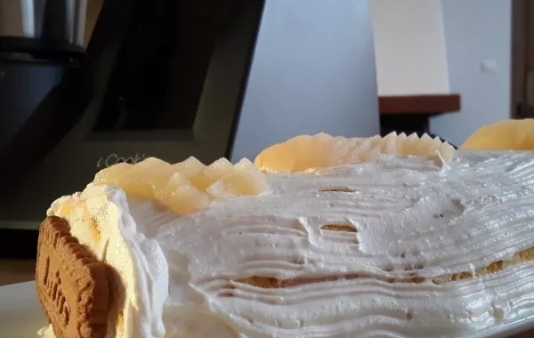 Bûche express poires et spéculoos