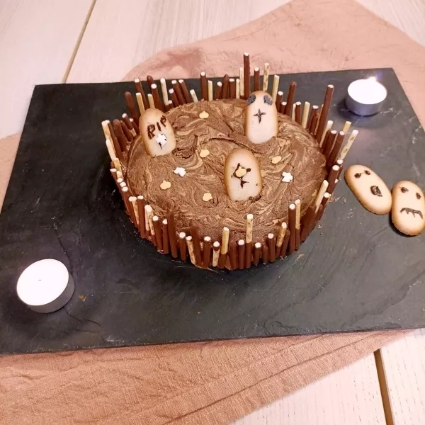 brownie chocolat beurre de cacahuetes Halloween