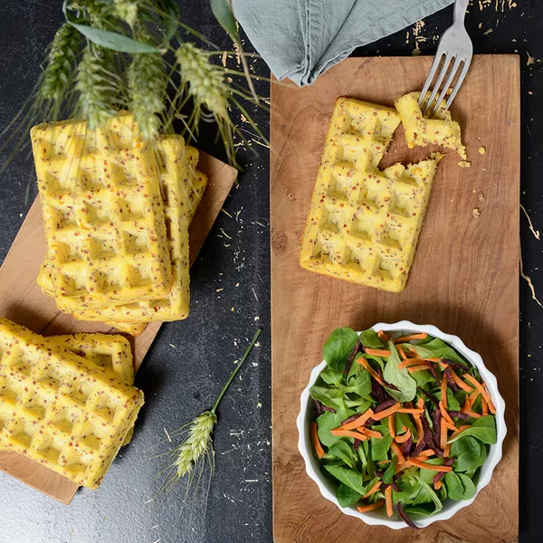 Gaufres de polenta au quinoa