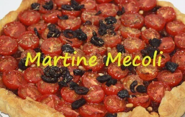 Tarte au confit de poivrons et tomates cerises sans cook'in