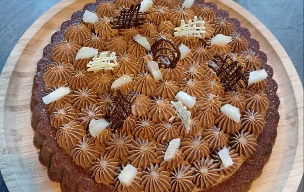 Tarte renversée choco-poires