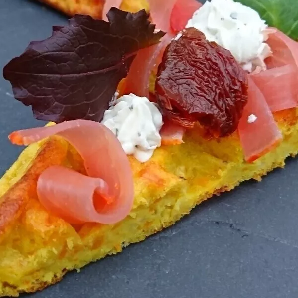 gaufres de patates douces aux épices