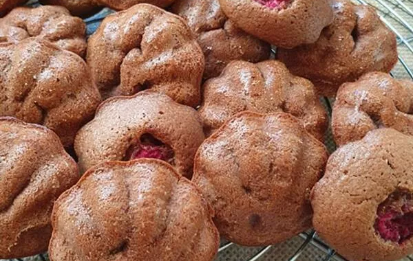 Coquilles chocolat framboises