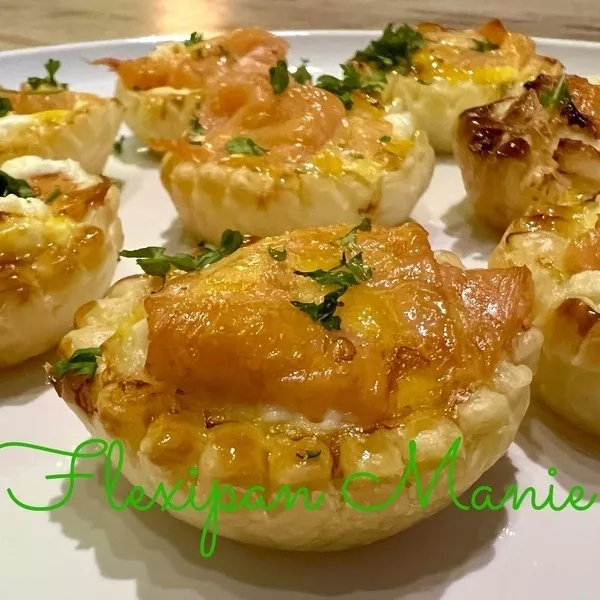 Mini-tartelettes légères au saumon fumé
