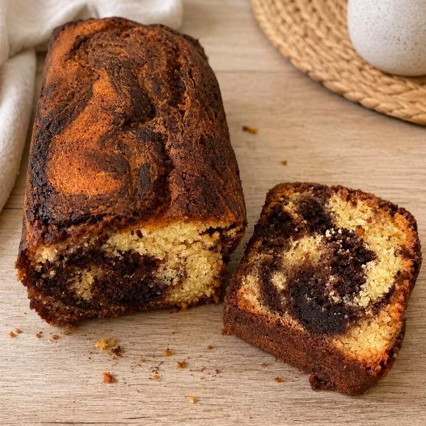 Cake marbré à la pâte à tartiner