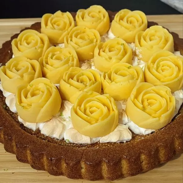 Madeleine croustillante en roses de passion