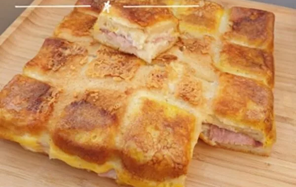 Croque tablette au chevre et jambon