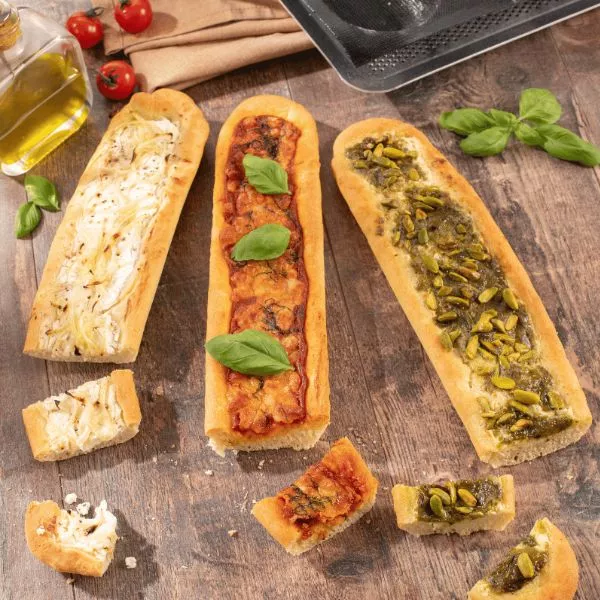 3 pizzas baguettes