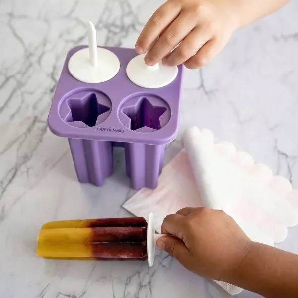 Glaces étoiles bicolores aux fruits
