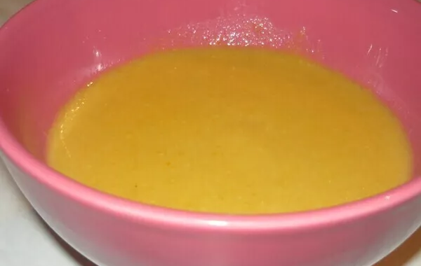 Velouté pommes de terre, carottes et haricots verts